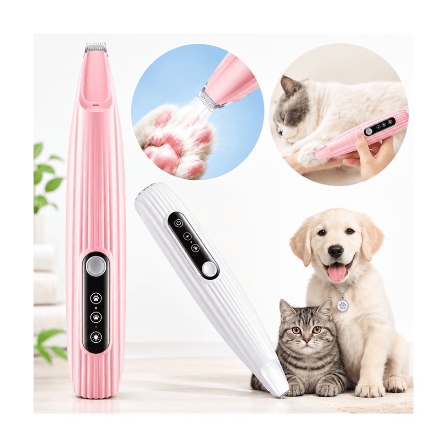 USB Rechargeable Waterproof Pet Electric Hair Clipper Paw Trimmer