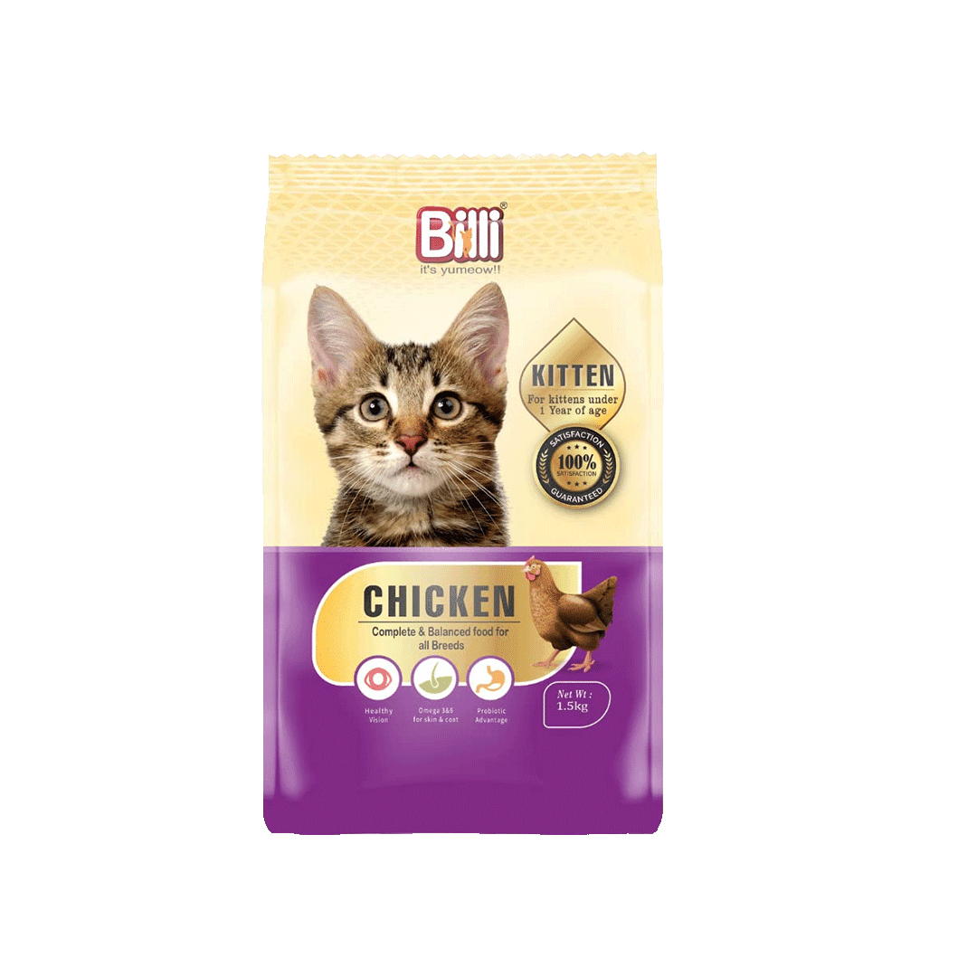 Billi Kitten Dry Cat Food Real Chicken 1.5kg