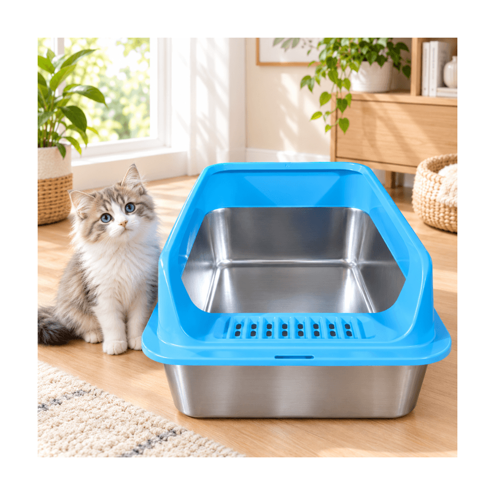 Stainless Steel Cat Litter box with Scoop