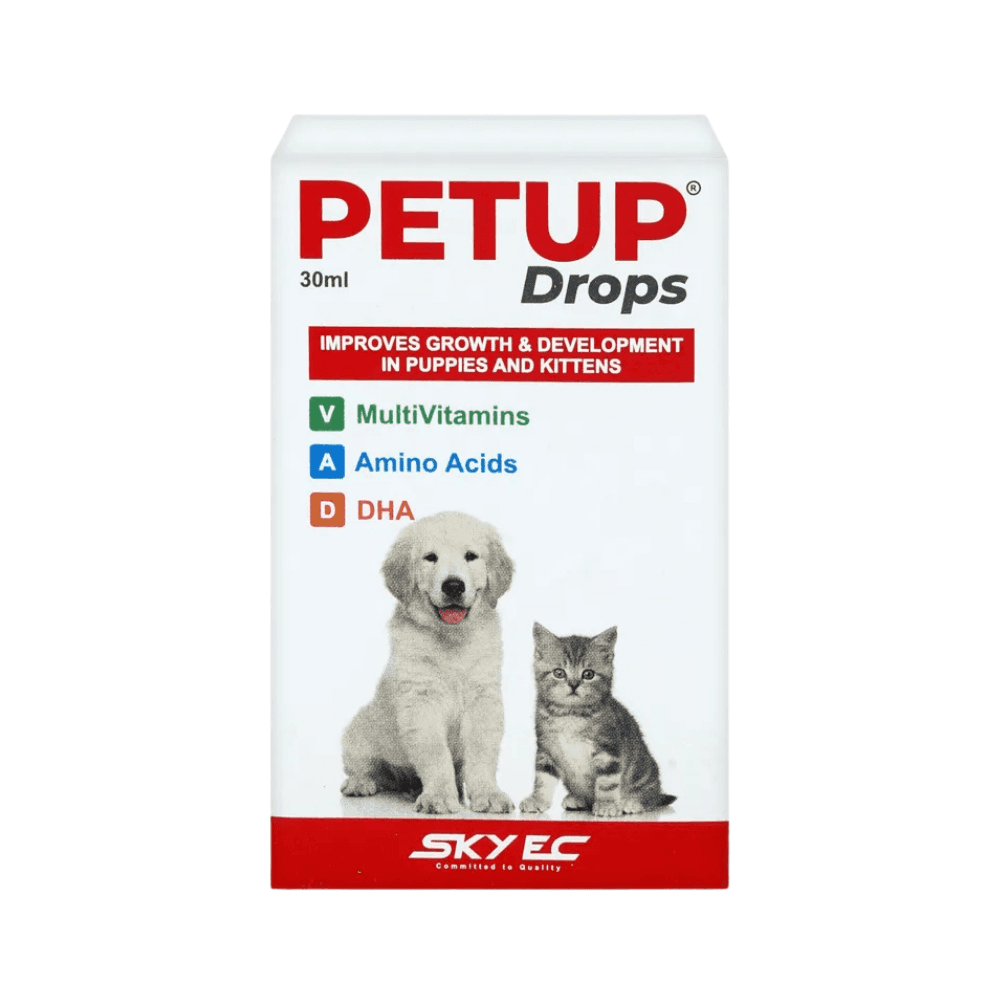 Petup MultiVitamins, Amino Acids, DHA Drops for Kittens & Puppies 30ml