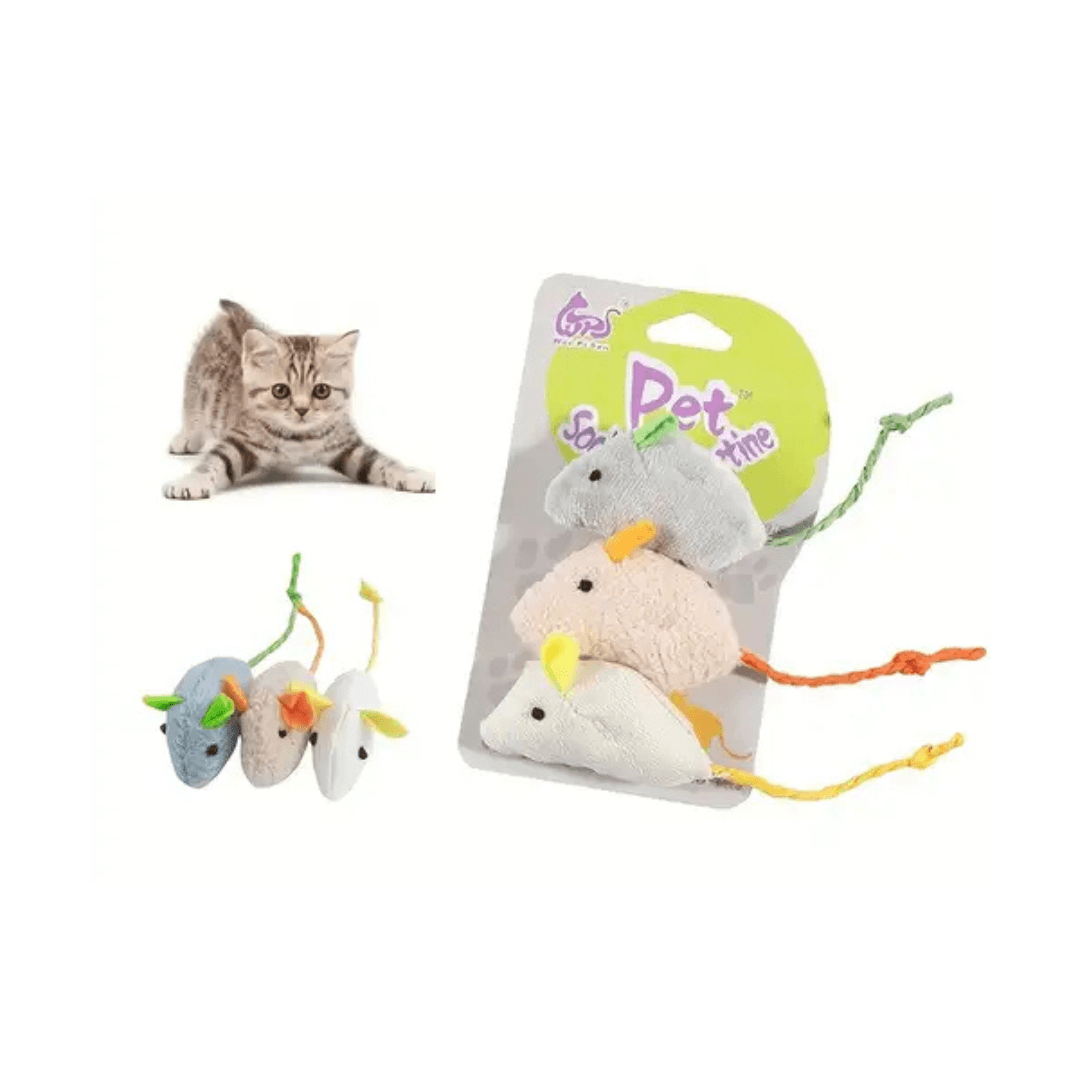 Interactive Cat Toy Mouse 3 Pieces Set