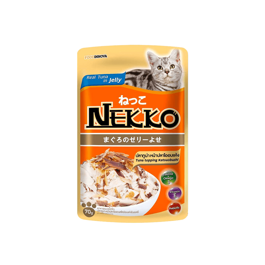 Nekko Pouch Real Tuna Topping Katsuobushi in Gravy 70g