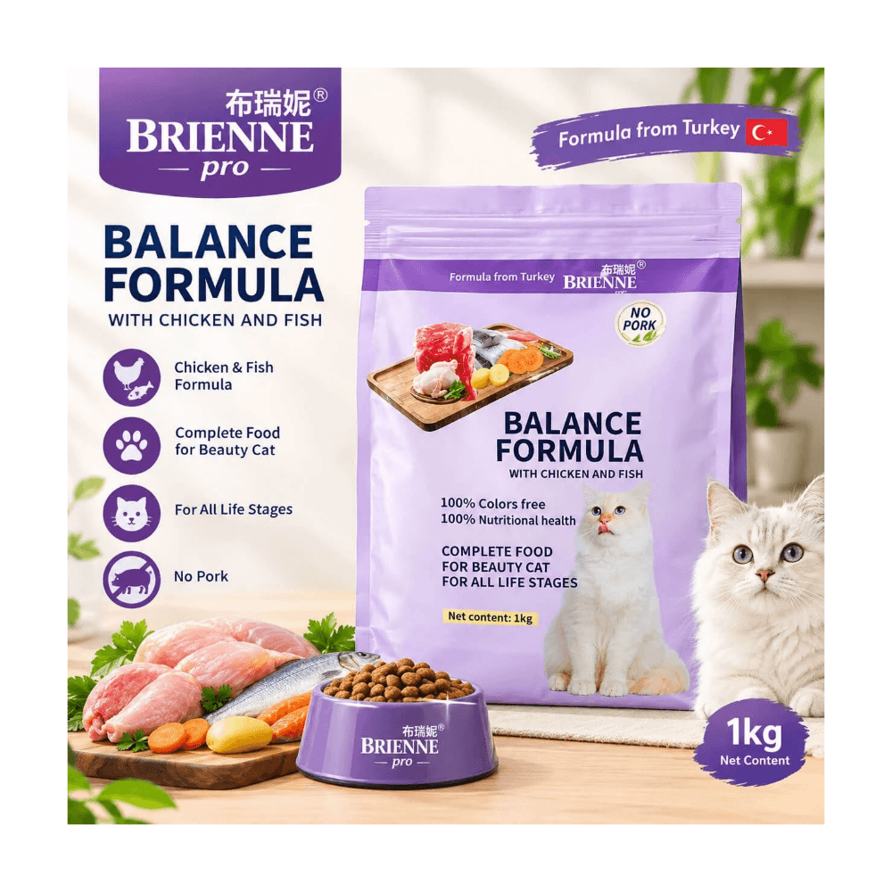 Brienne Pro BALANCE FORMULA Cat Food Chicken & Fish 1kg for All Life Stages