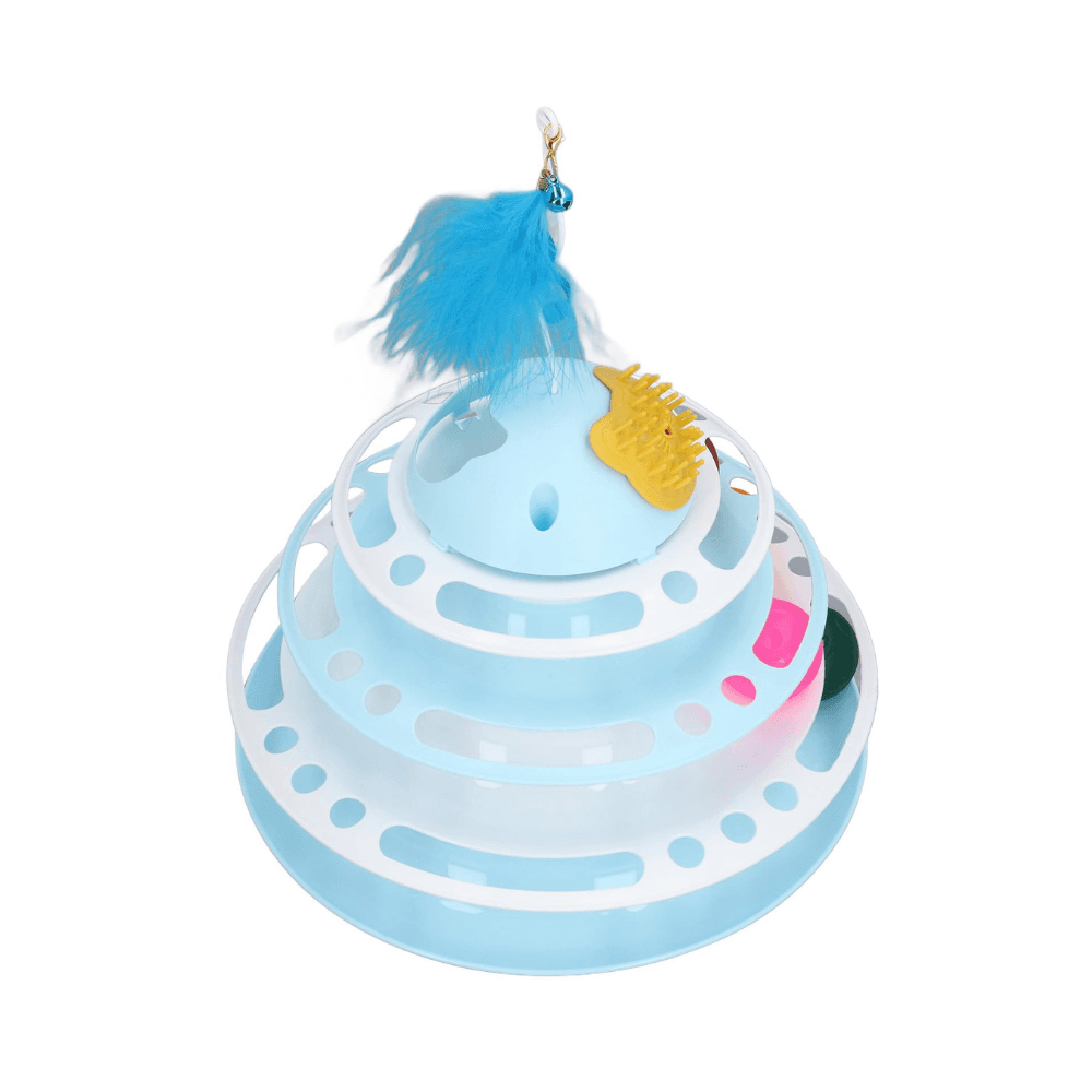 Exclusive Playful Cat Tower Toy with Feather