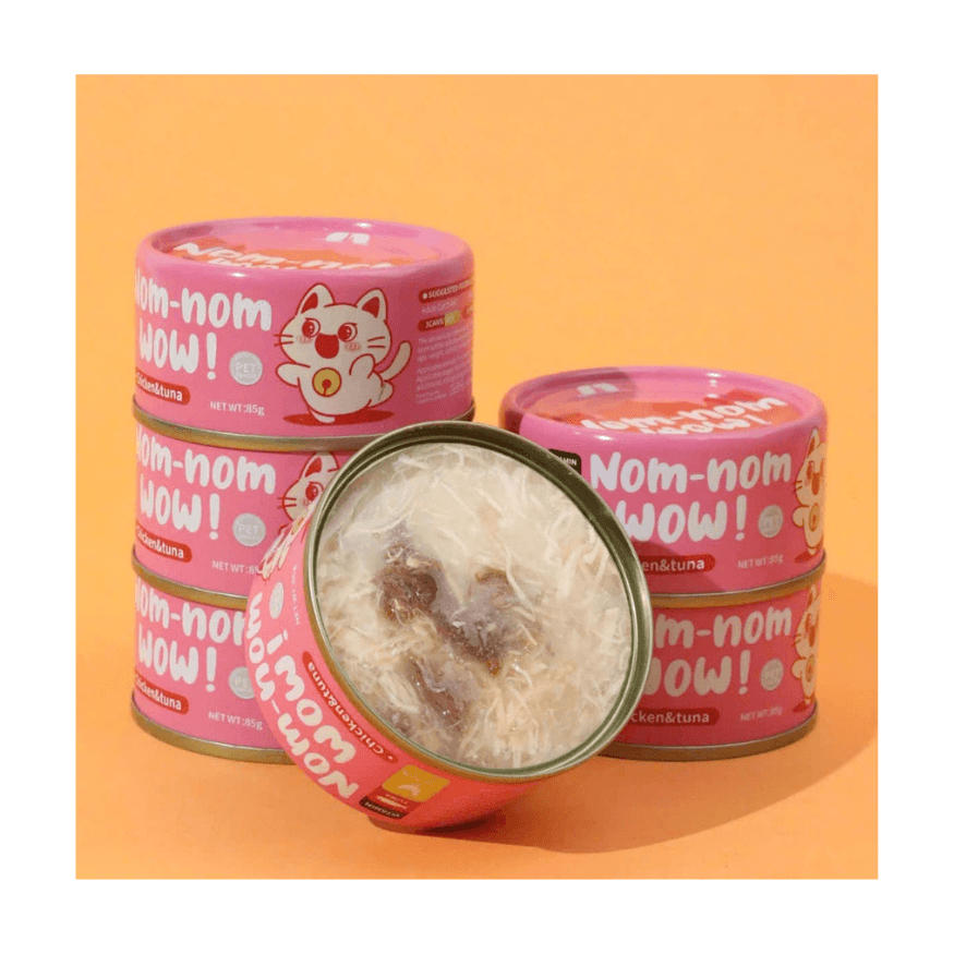 Nom Nom WOW Cat Food Soup Can - Chicken & Tuna 85g