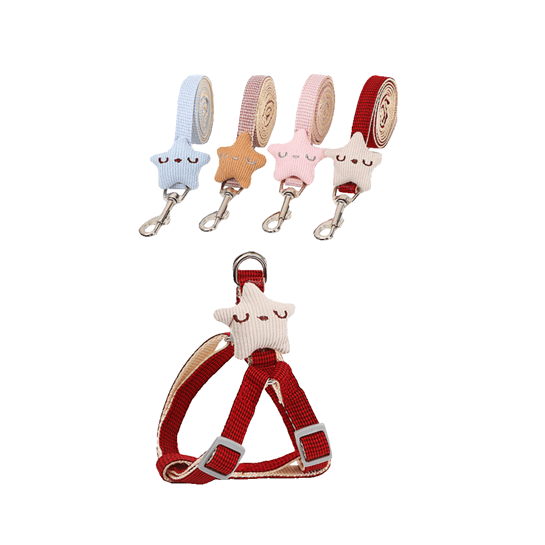 Premium Adjustable Training Dog Leash Harness Star