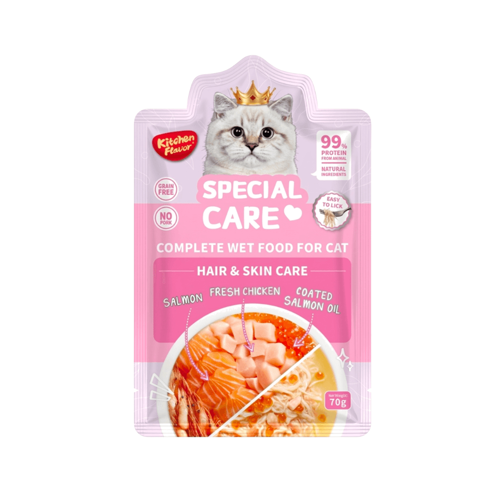 Kitchen Flavor Special Care Hair & Skin Care Complete Cat Pouch for All Life Stages 70gm