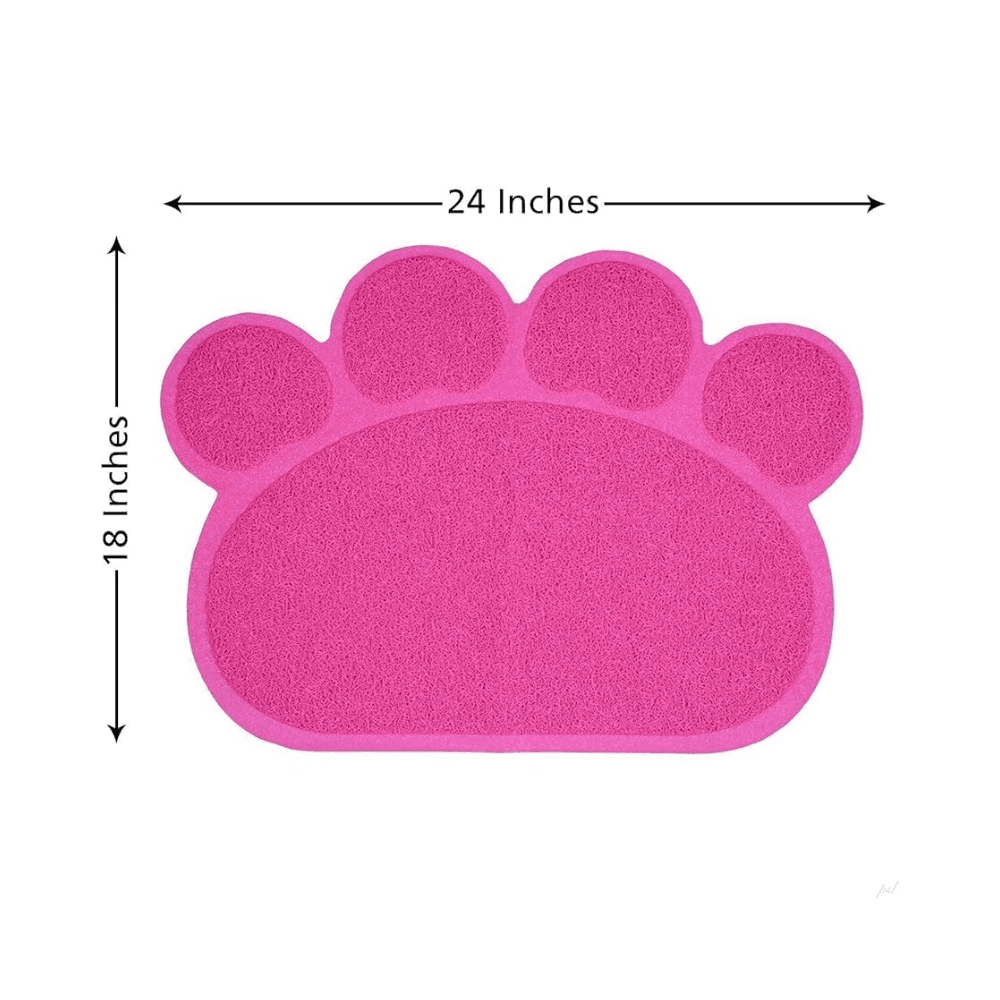 Multipurpose Cat Litter Mat Litter Box Pad Paw Shape