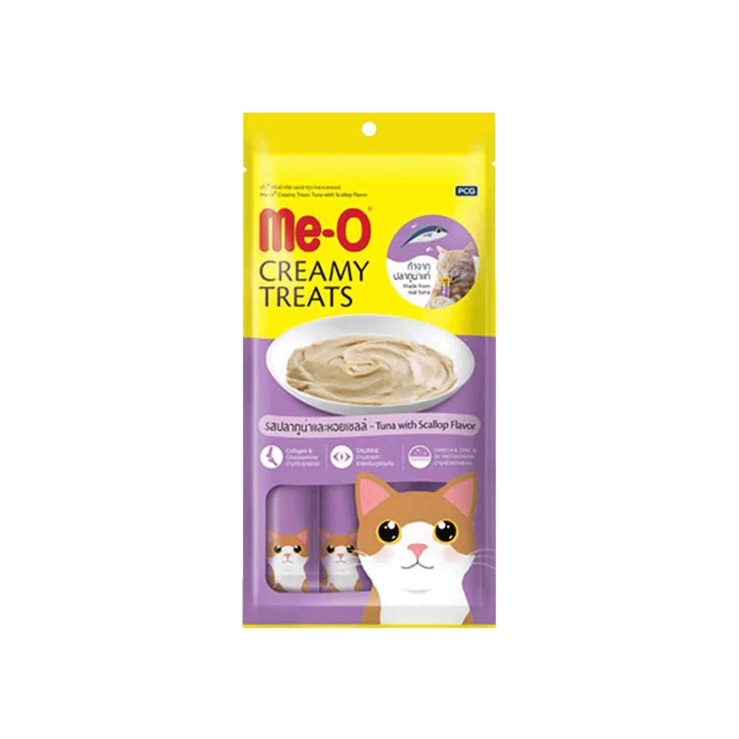 Me-O Creamy Treats Tuna With Scallop Flavor 15g*4