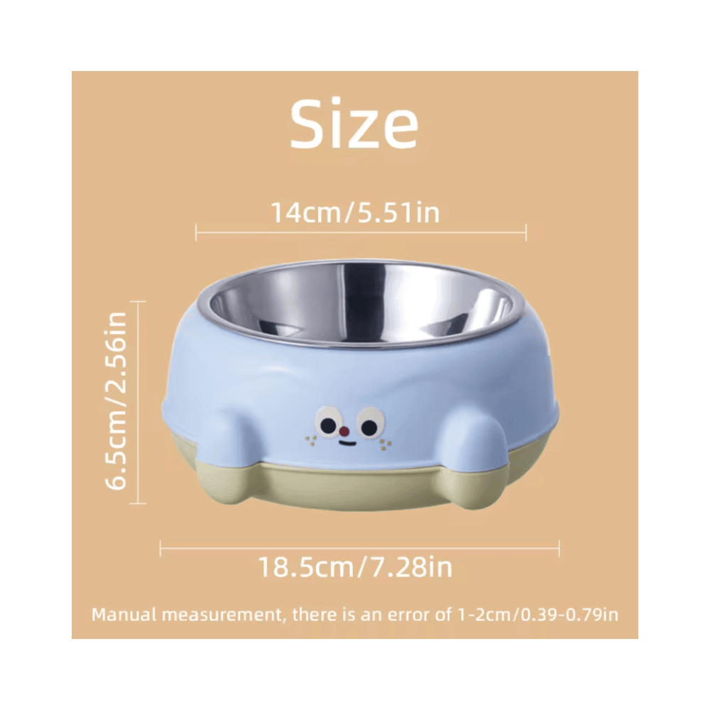 Cute Pet Feeding Bowl - Stainless Steel Inner Food bowl