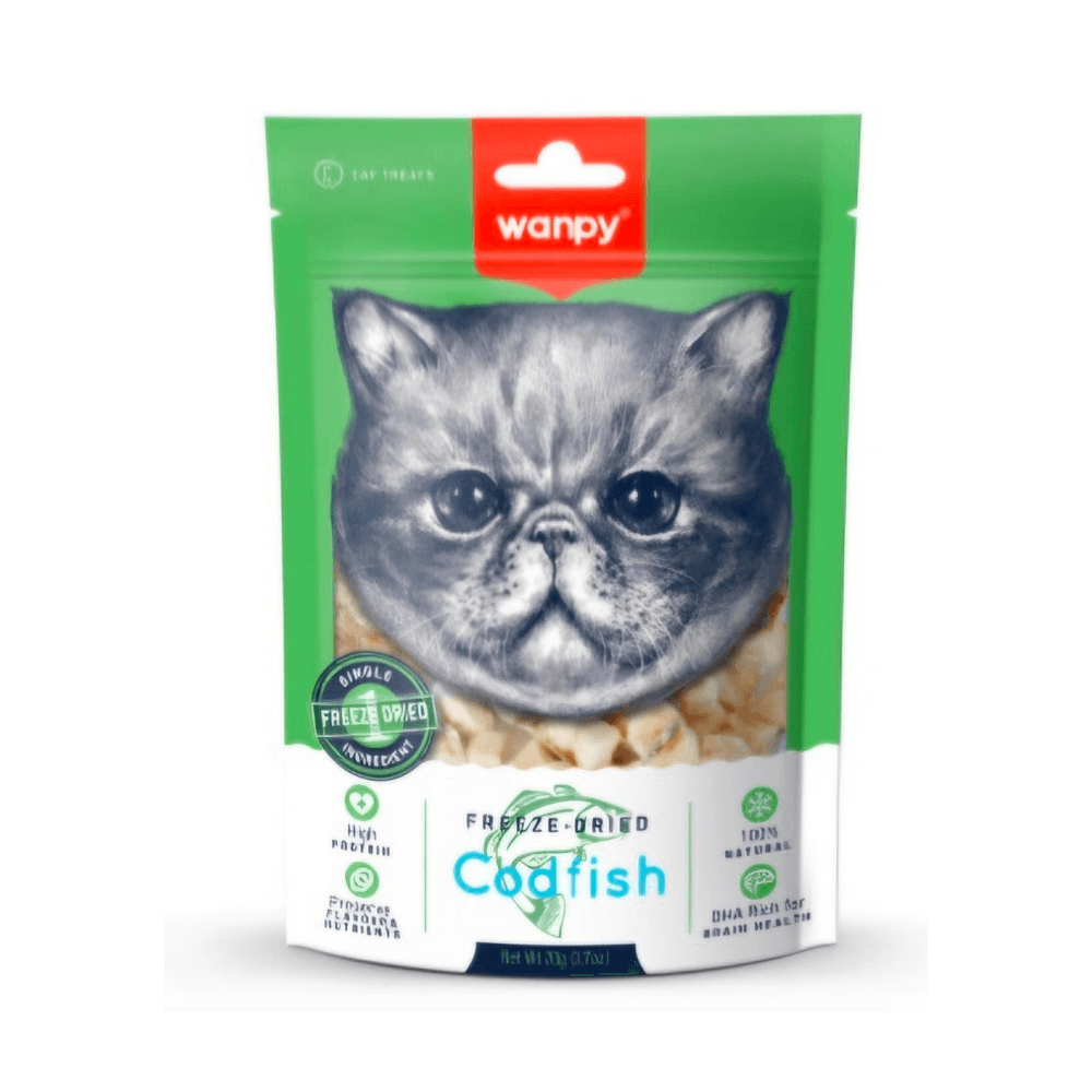 Wanpy Freeze Dried Cat Treat Cod Fish 20gm