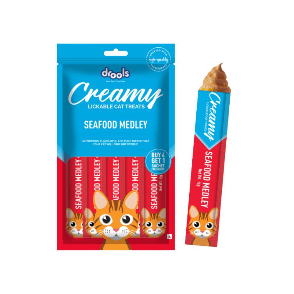 Drools Creamy Cat Treat Seafood Medley 5 Sticks Pack 75g