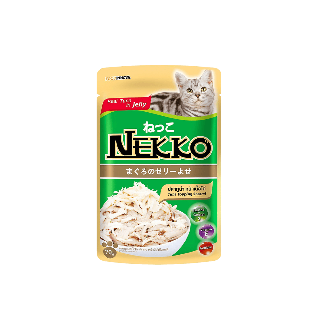 Nekko Pouch Real Tuna Topping Sasami in Jelly 70g