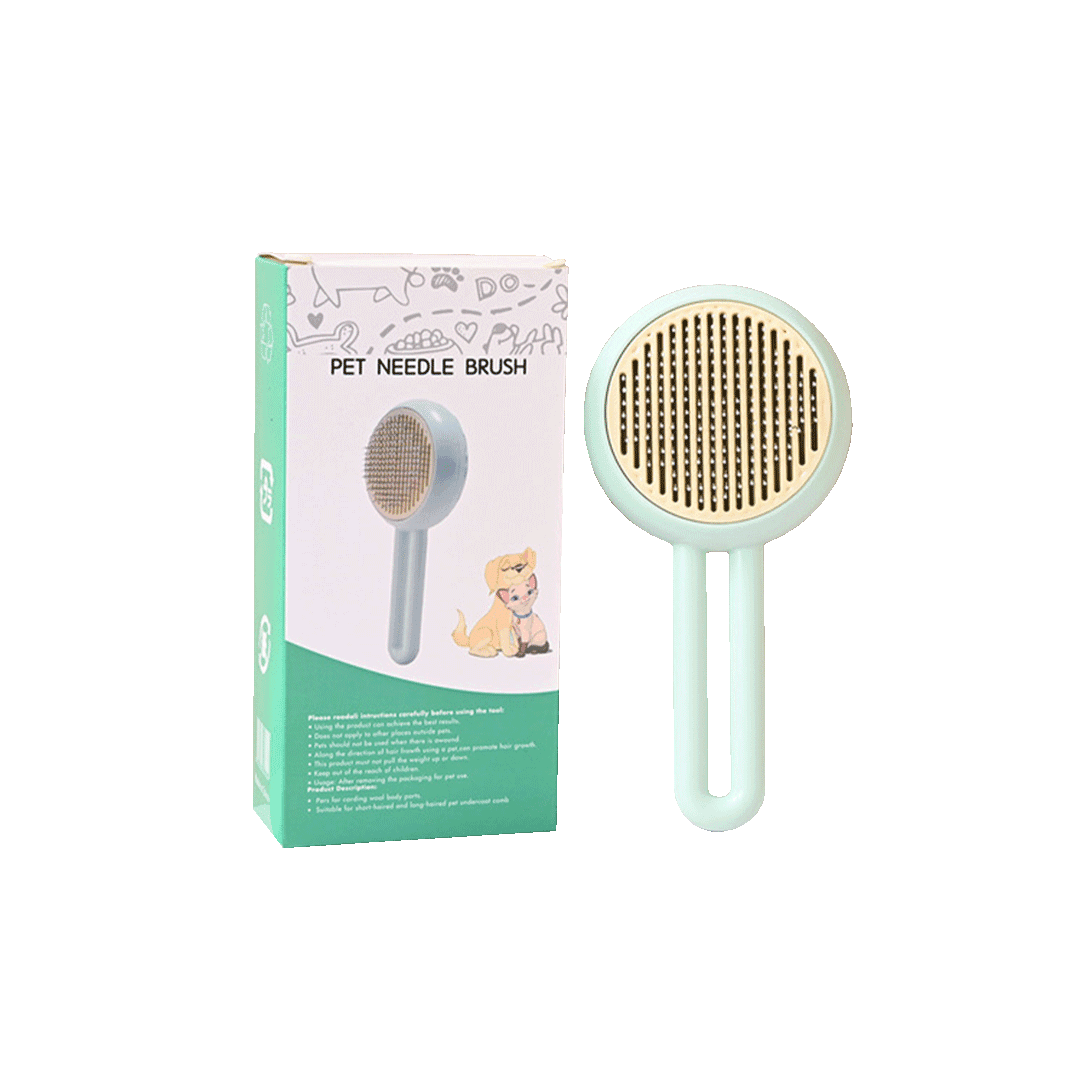 Premium Double Handle Grooming Brush for Pets