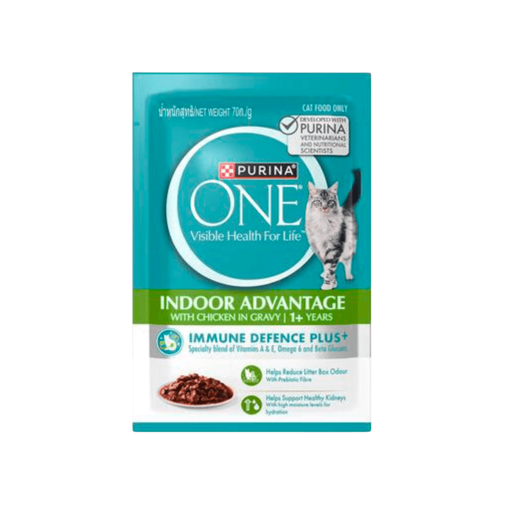 Purina One Pouch Indoor Advantage with Chicken in Gravy 85gm