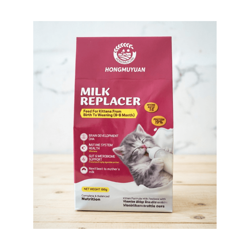 Hongmuyuan Milk Replacer with Vitamins, Minerals & Amino Acid for Kitten 100g