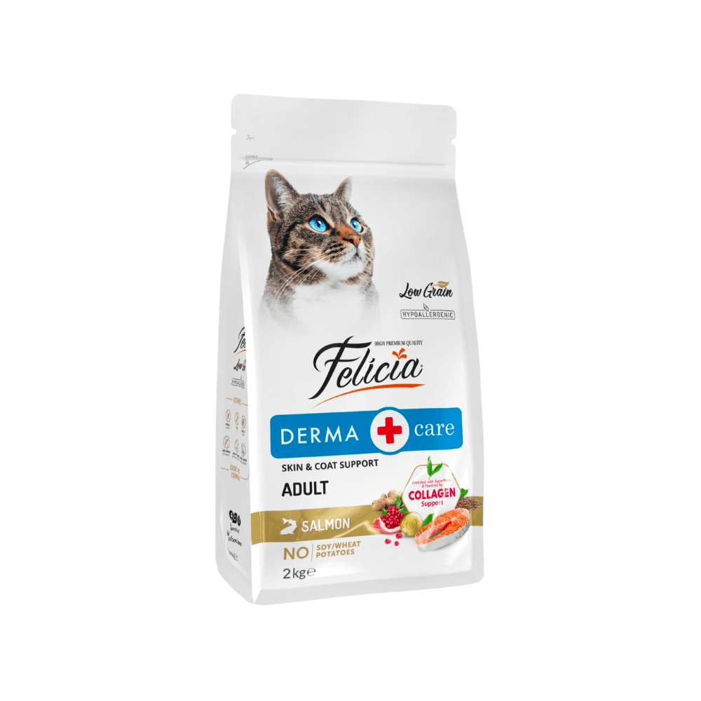 Felicia Low Grain Derma Care Cat Food Adult Salmon 2kg
