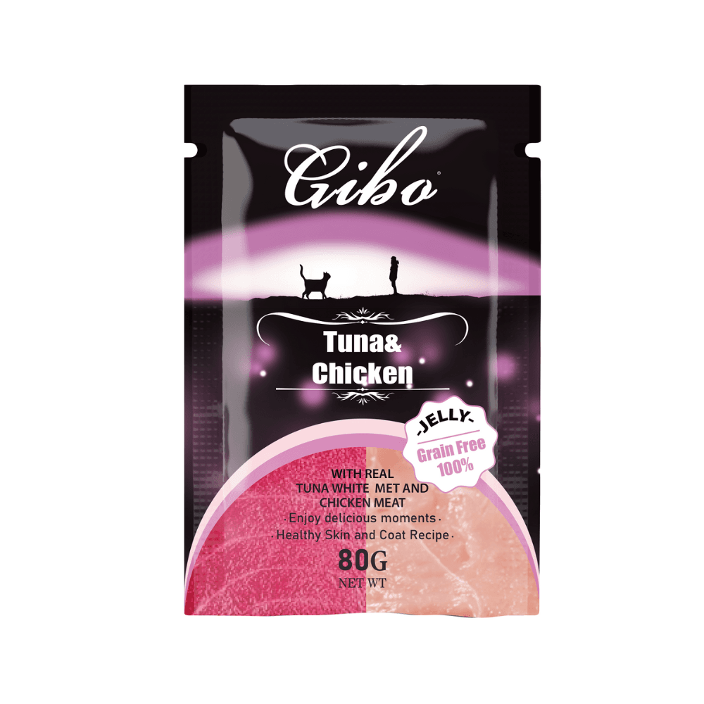 Gibo GRAIN FREE Adult Cat Pouch Chicken & Tuna 80g