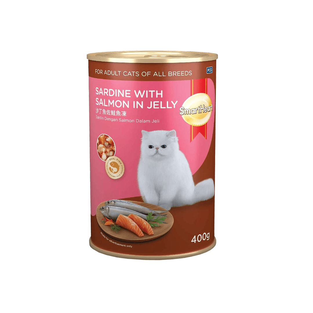 Smartheart Adult Canned Food Sardine with Salmon in Jelly 400g