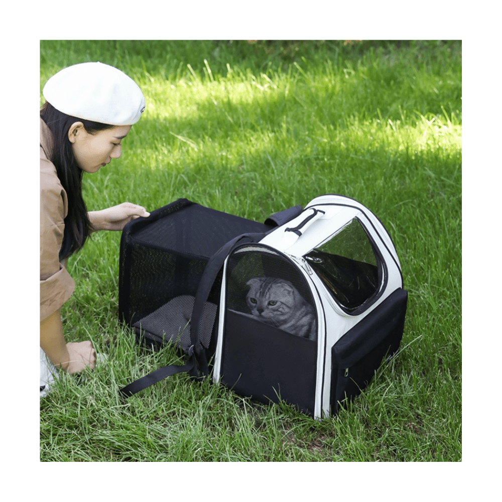 Moorpet High Quality Square Expandable Cat Carrier Backpack