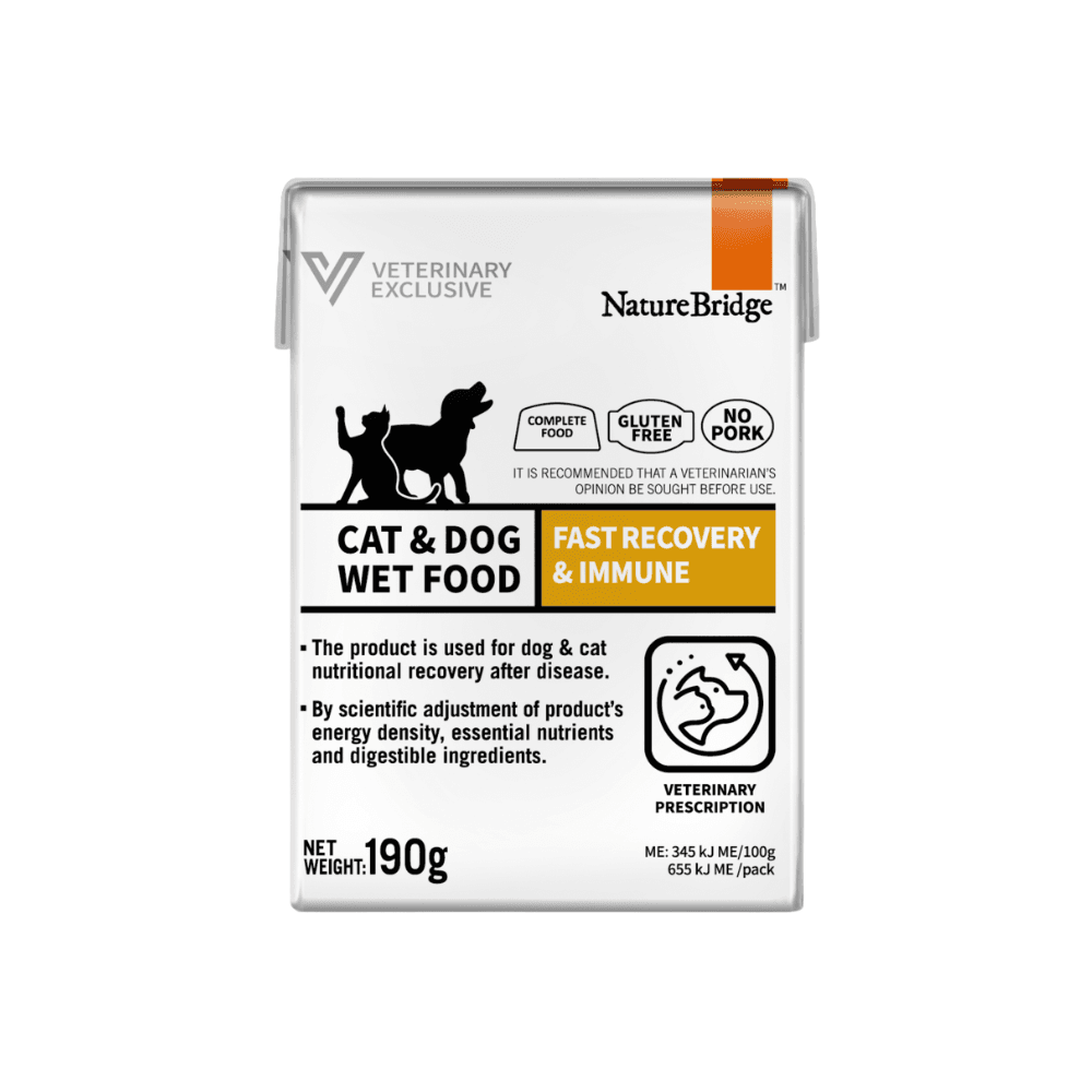 Nature Bridge Veterinary Exclusive Wet Cat & Dog Food for Fast Recovery & Immune 190g