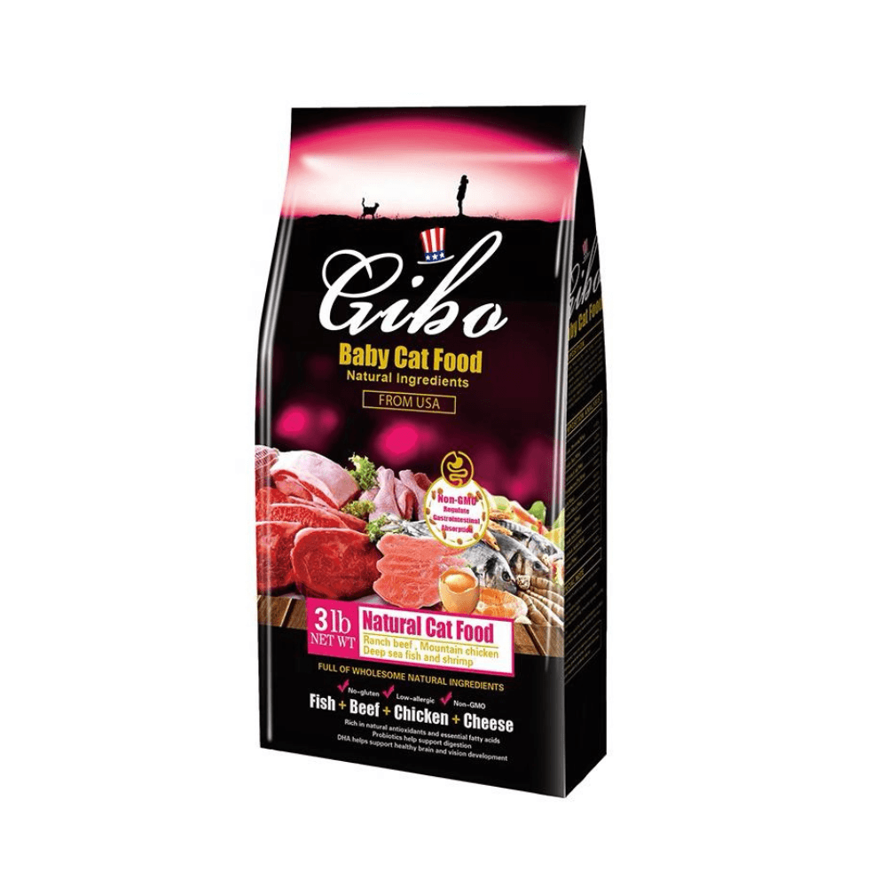 GIBO Kitten Cat Food Fish, Beef, Chicken & Cheese 1.5kg