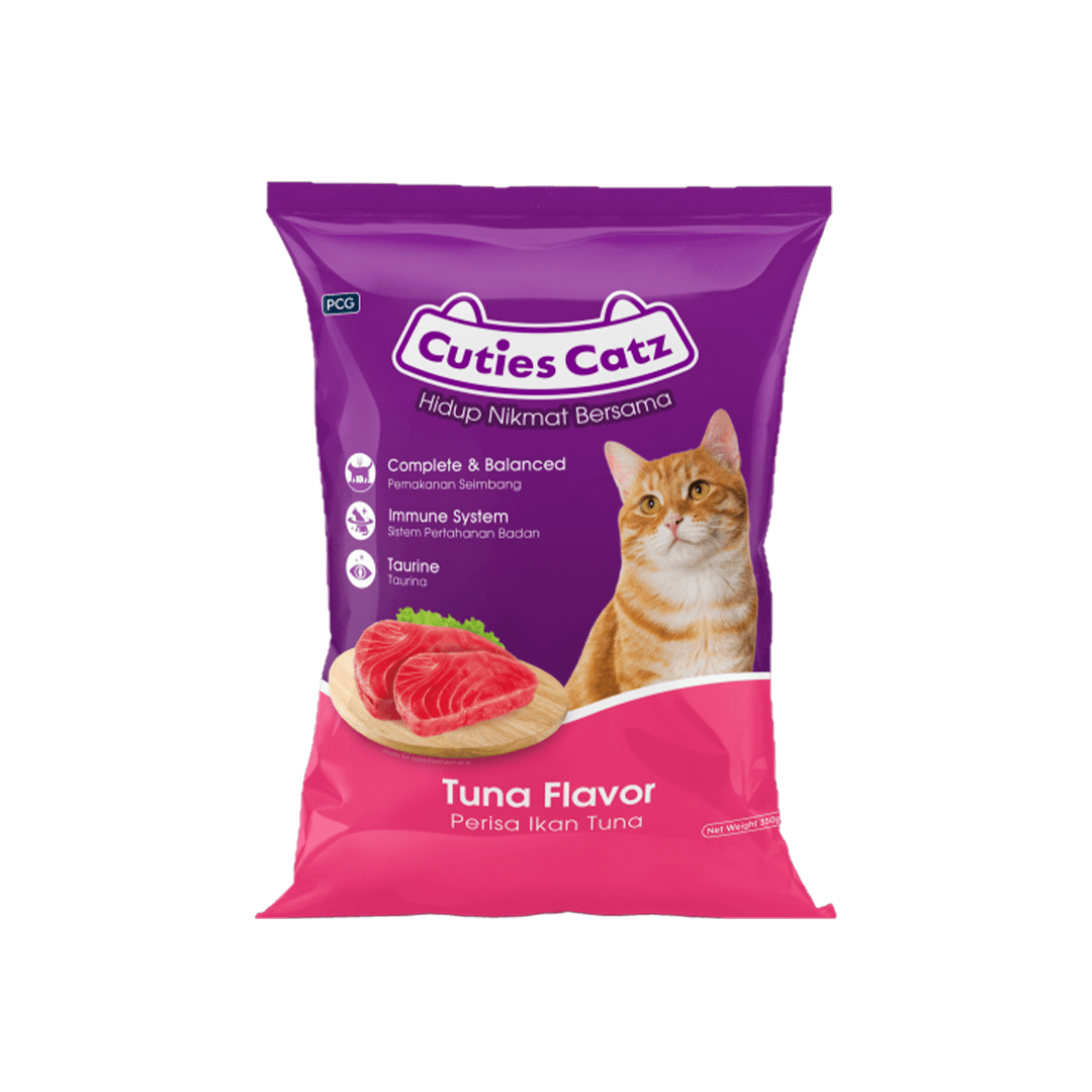 Cuties Catz Adult Dry Cat Food Tuna 350g