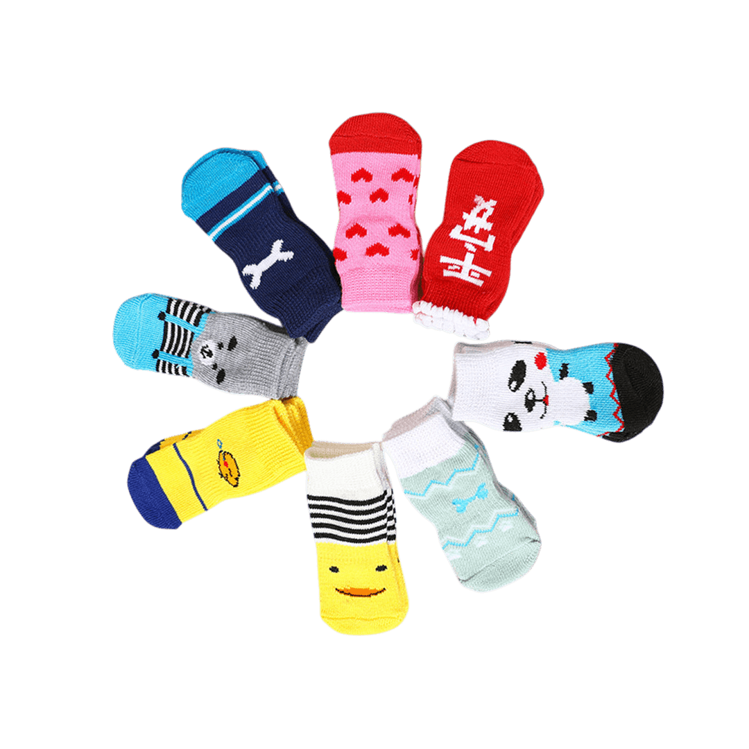 Soft Warm and Cute Pet Socks (4 Pieces Set)