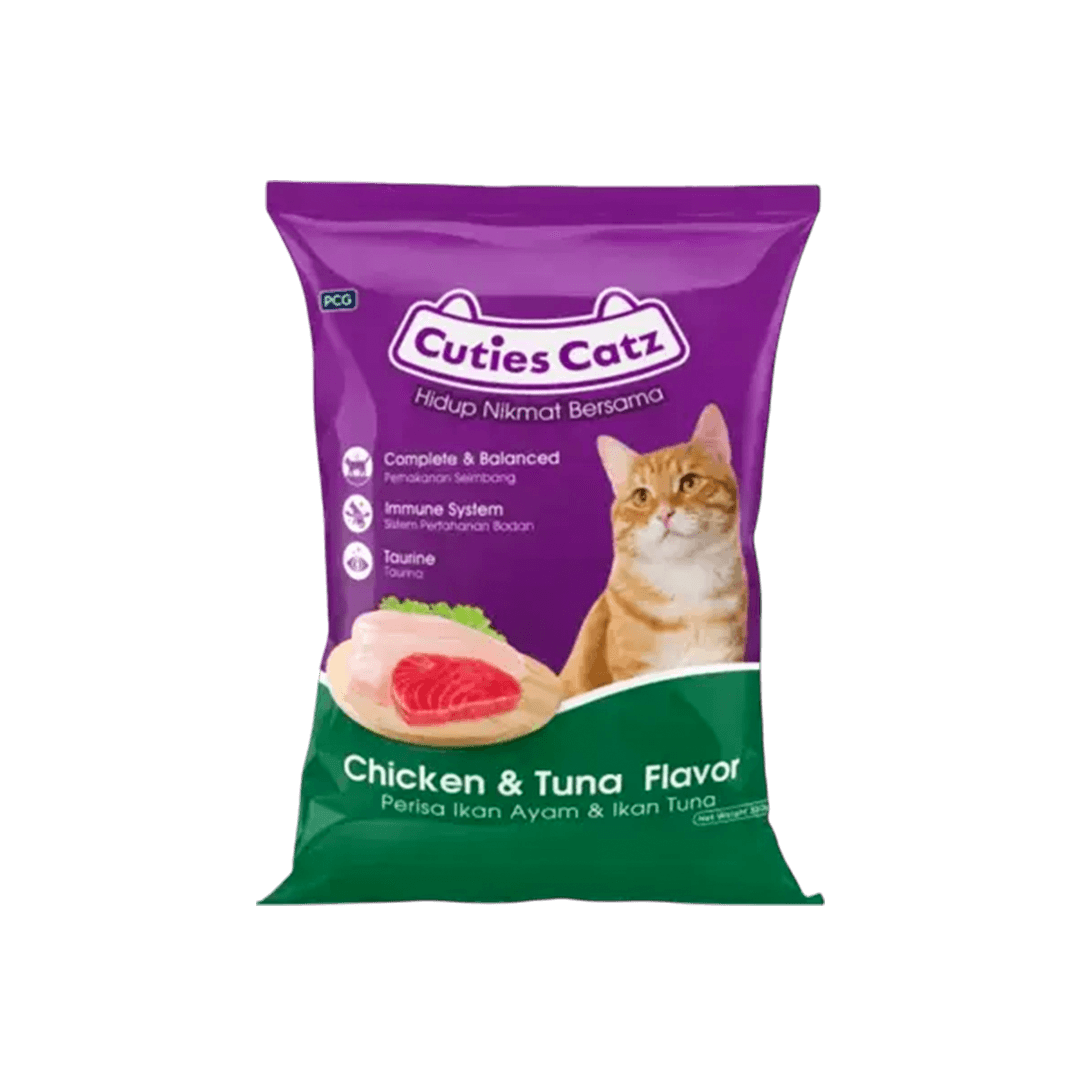 Cuties Catz Adult Dry Cat Food Chicken Tuna 350g