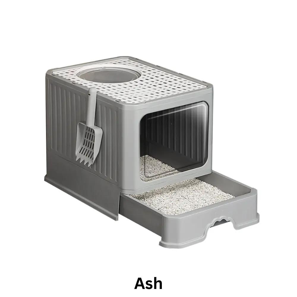 Fully Closed Multifunctional Exclusive Slider Litter Box for Fresh Home Environment