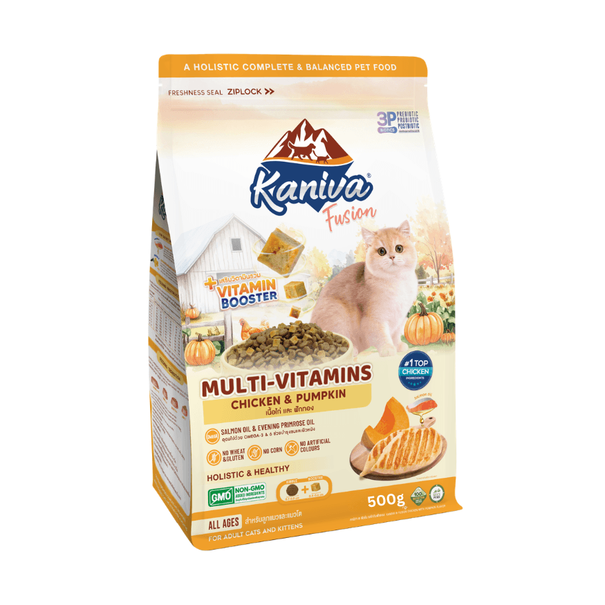 Kaniva Fusion MULTI-VITAMIN Cat Food Chicken & Pumpkin 500g for All Ages