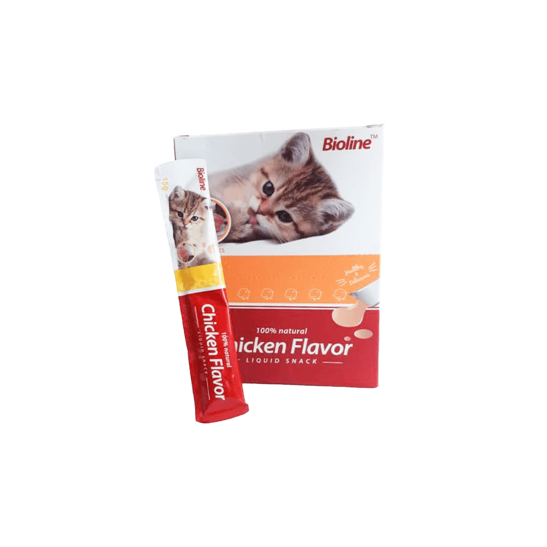 Bioline Cat Treats Meat Paste Chicken 15gX6
