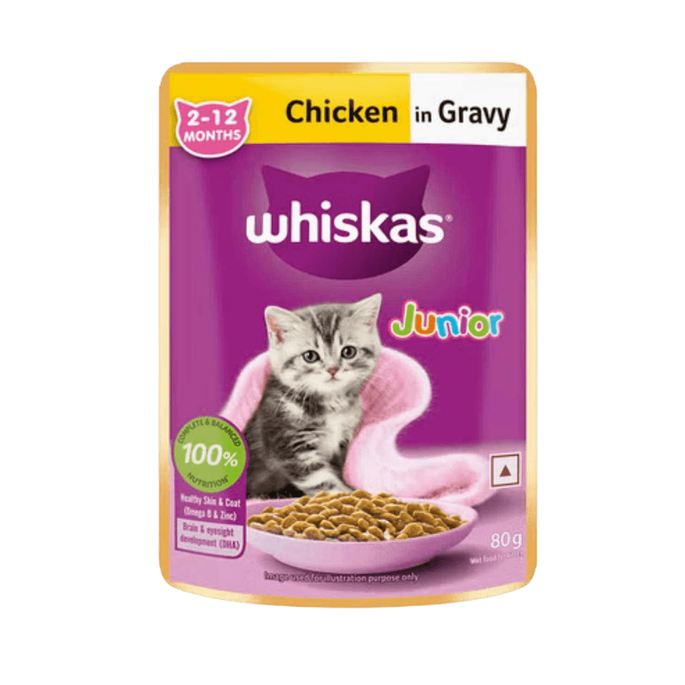 Whiskas Pouch Junior Chicken in Gravy 80g