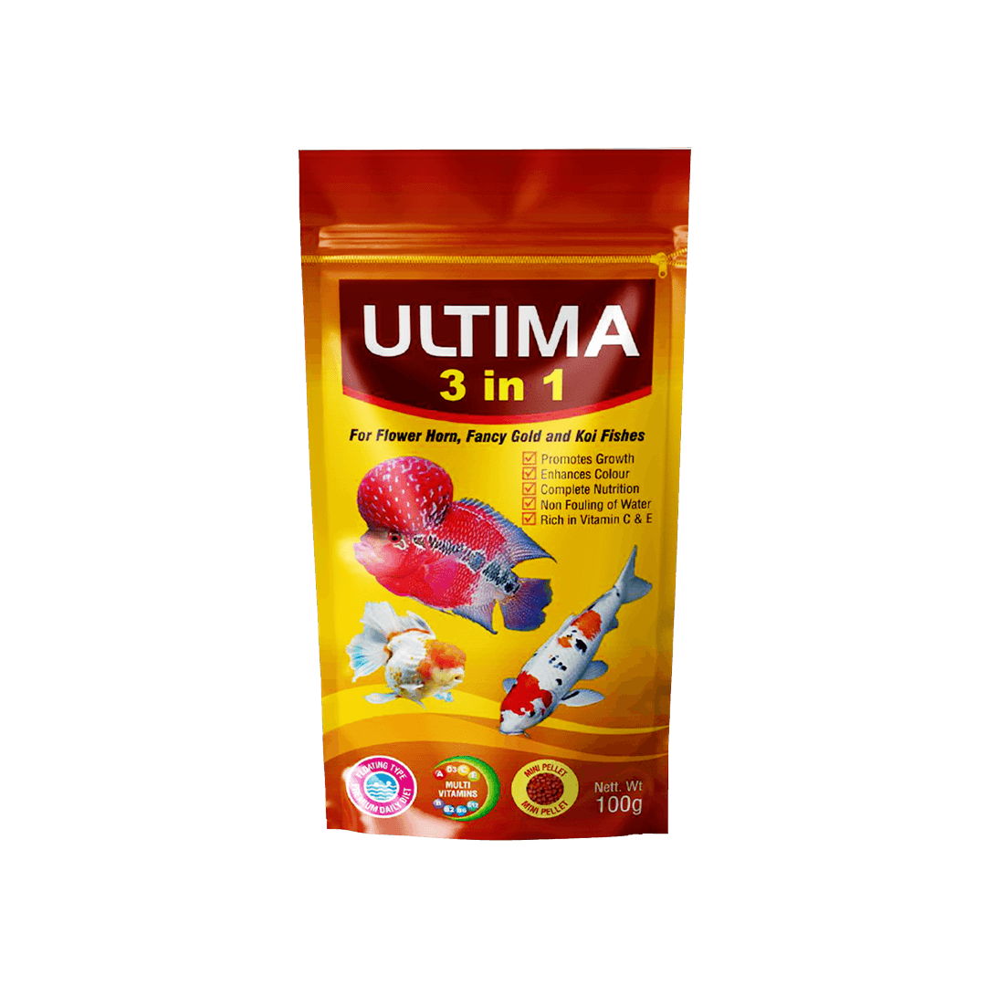 Ultima 3 in 1 Fish Food Pouch 100gm