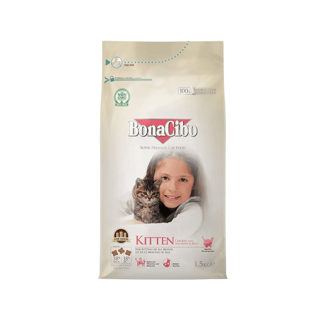BonaCibo Kitten Chicken & Rice with Anchovy 1.5kg