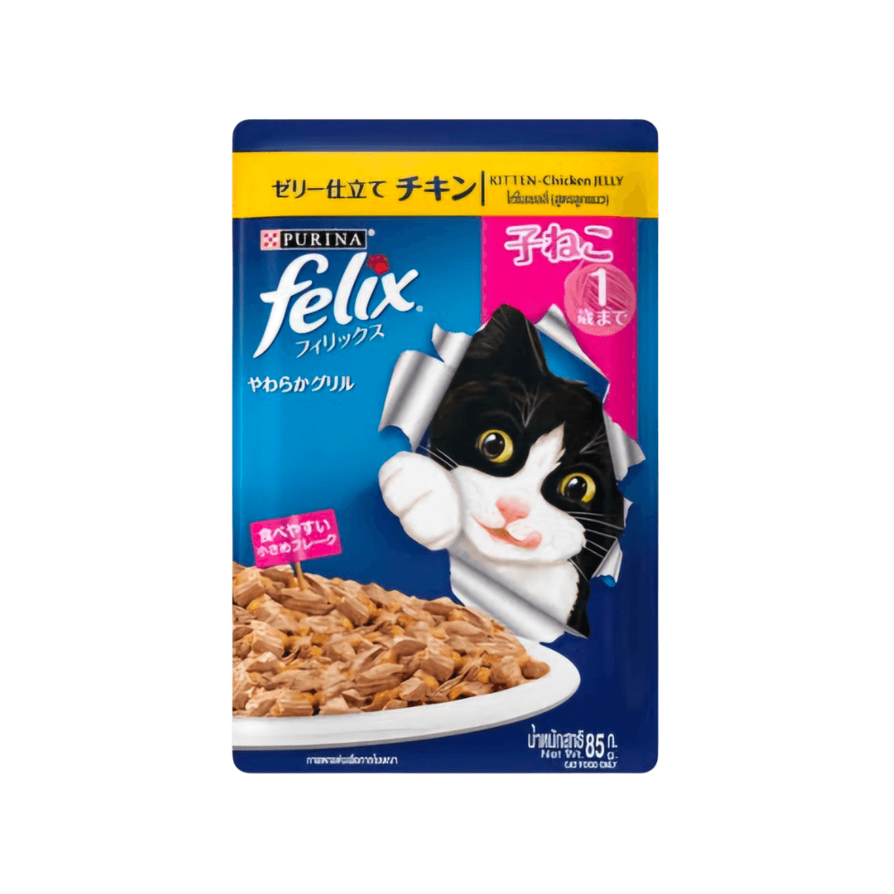 Purina Felix Pouch Kitten Chicken in Jelly 85g