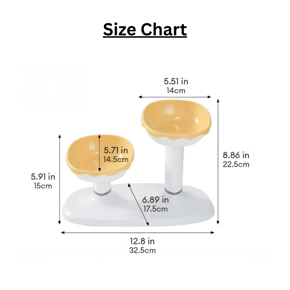 Multifunctional Adjustable Height Neck Protection Double Pet Feeding Bowl