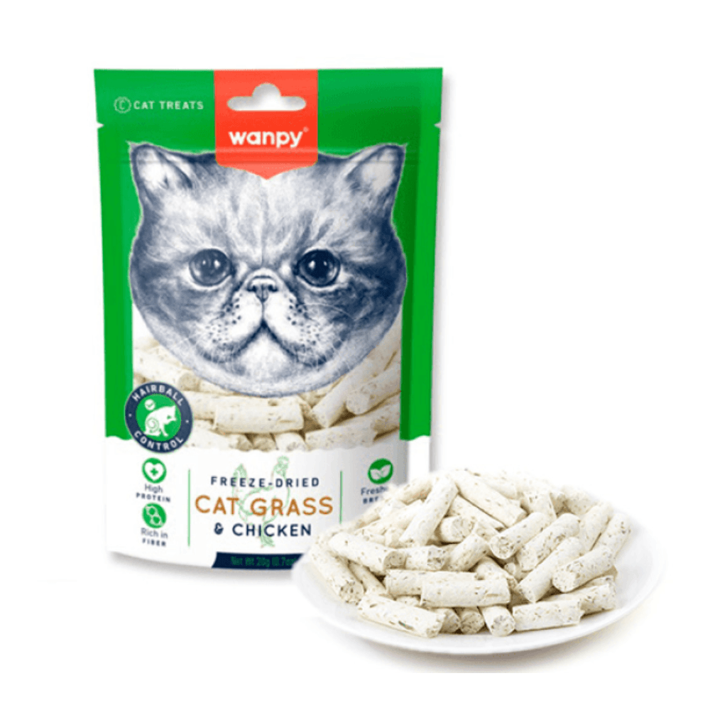 Wanpy Freeze Dried Cat Treat Cat Grass & Chicken 20gm