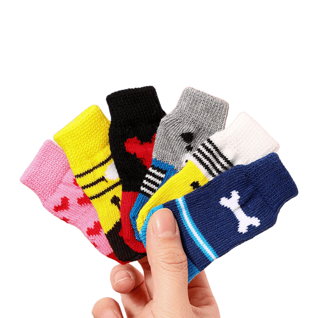 Soft Warm and Cute Pet Socks (4 Pieces Set)