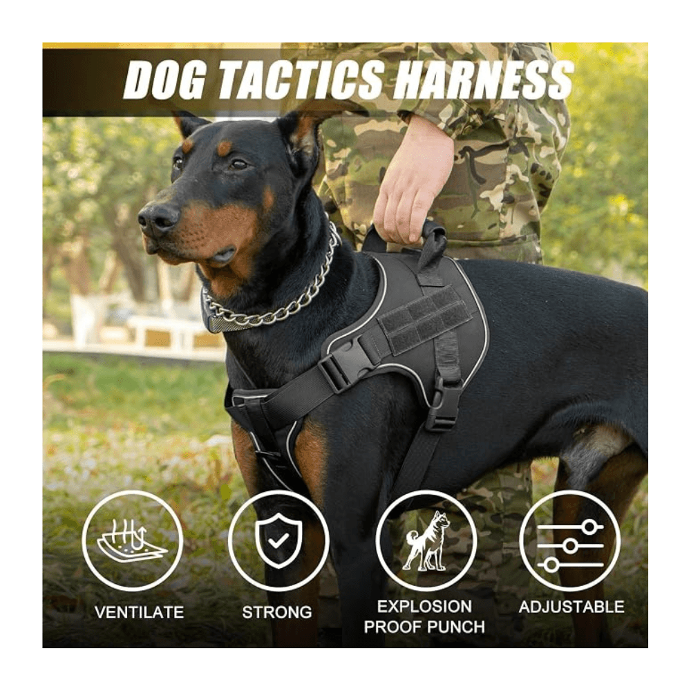 Soft Padded Tacticals Dog Vest Adjustable Strap for Daily Walks & Training