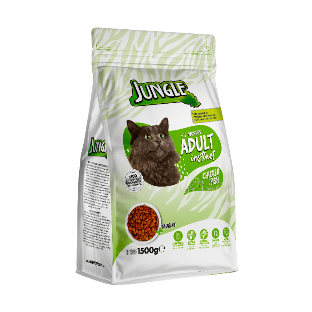 Jungle Adult Dry Cat Food Chicken & Fish 1.5kg