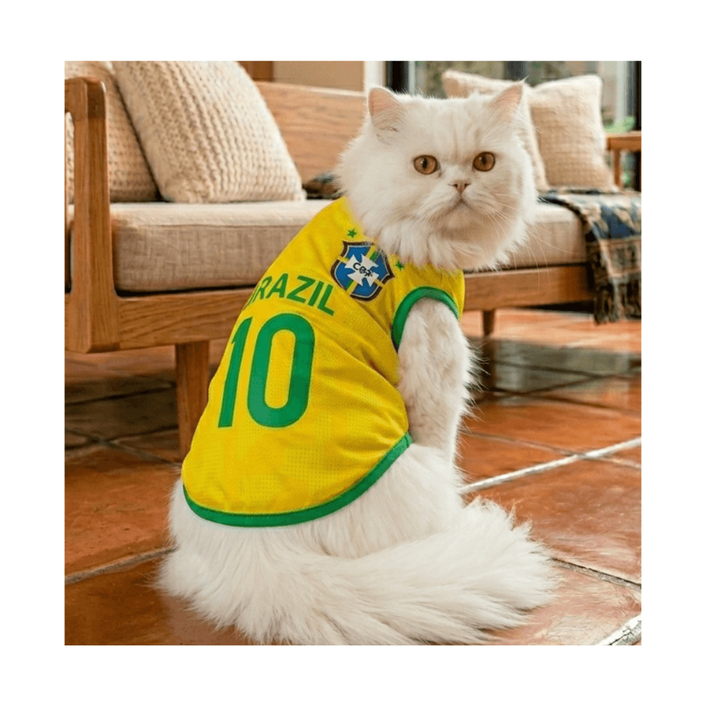 Stylish Brazil Cat Jersey for World Cup 2026