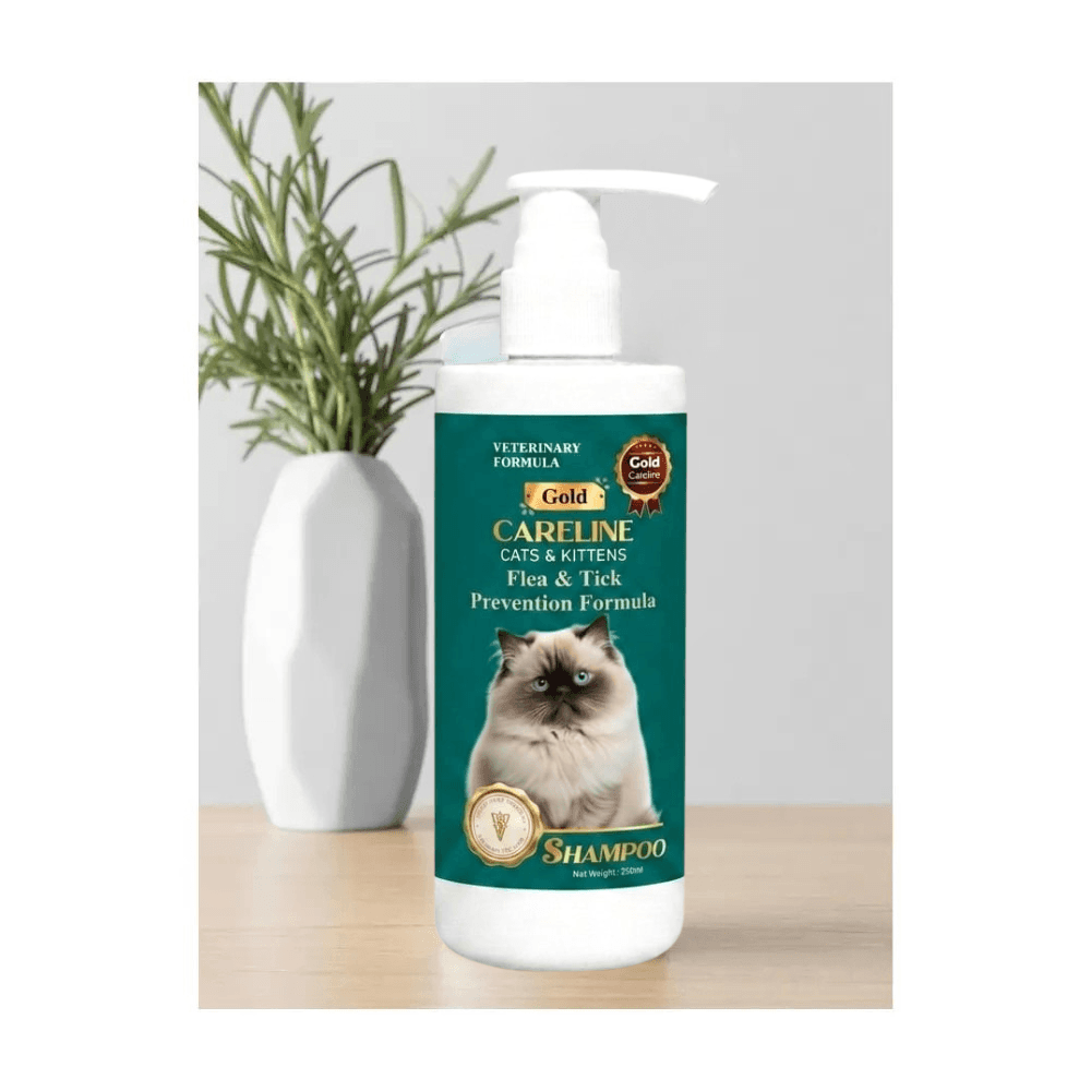 Careline Veterinary Formula Gold Tick & Flea Shampoo for Cats 250ml