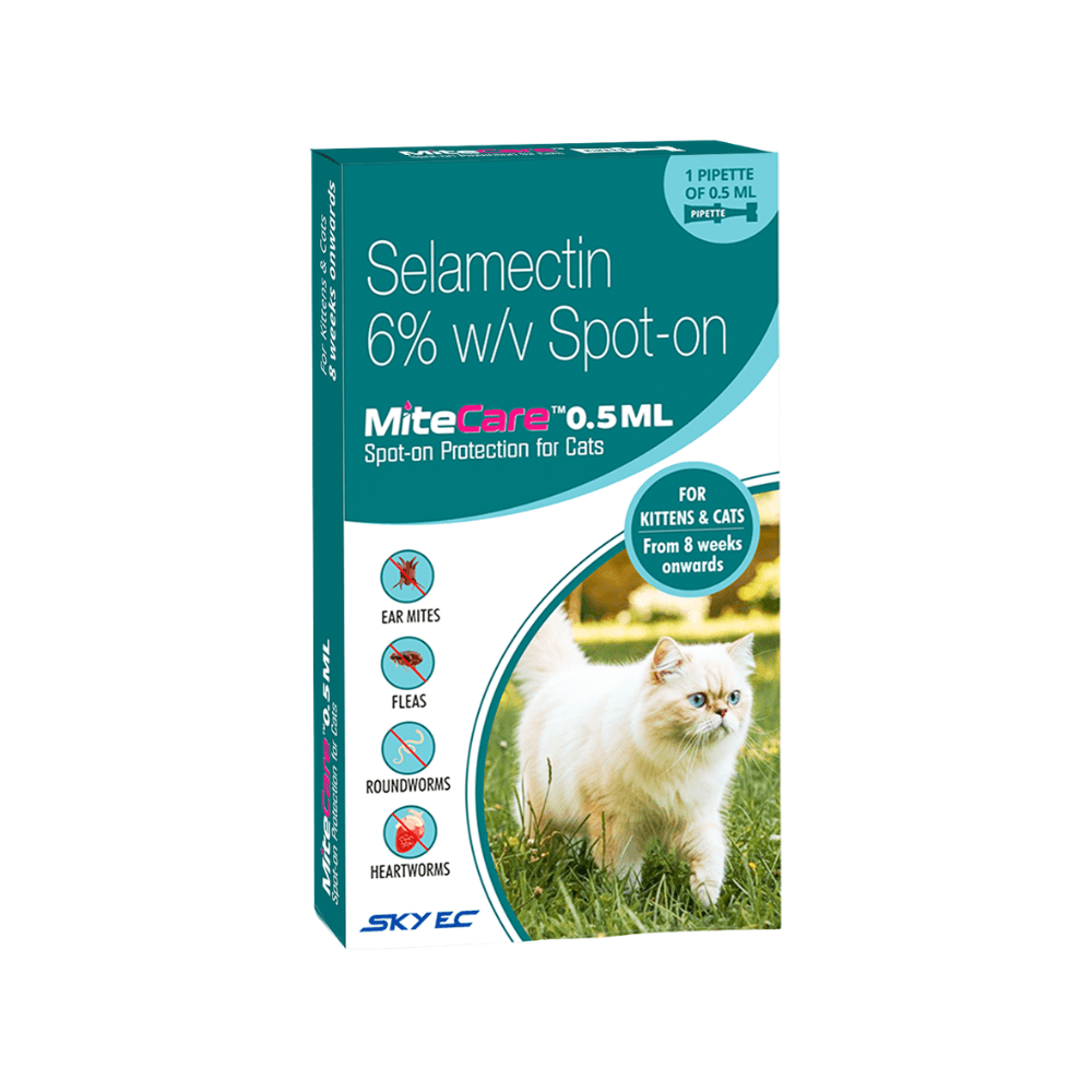 Selamectin Mite Care Spot On Protection for Cats 0.5ml