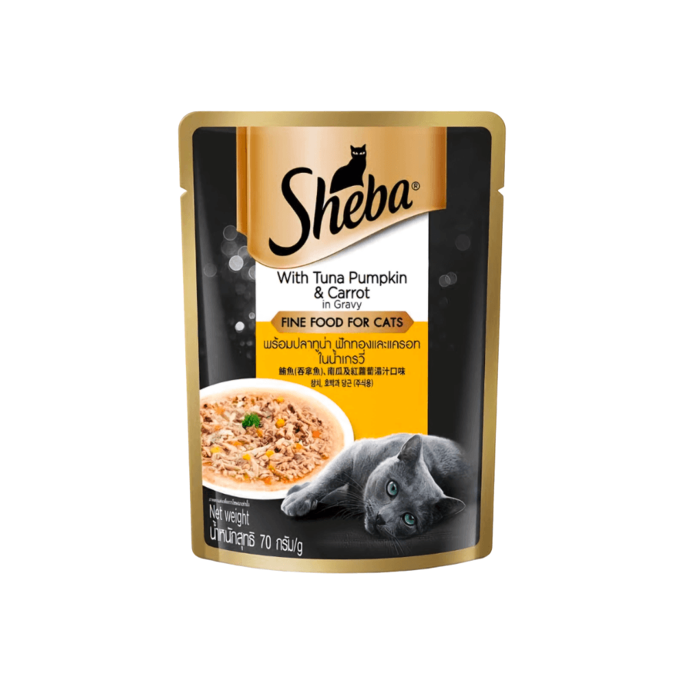 Sheba Pouch Adult Tuna, Pumpkin & Carrot in Gravy 70g