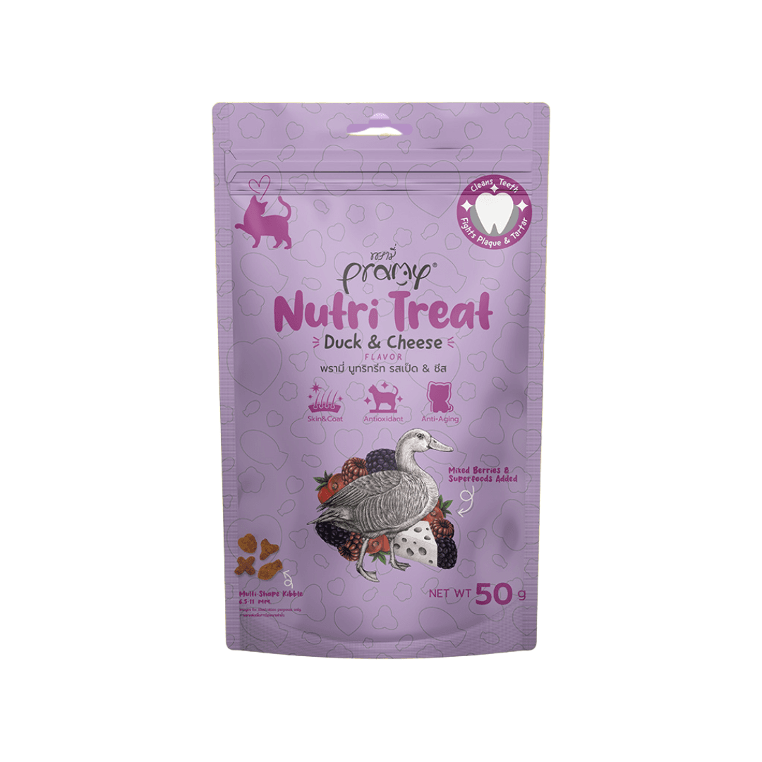Pramy Nutri Dry Cat Treat Duck & Cheese 50g