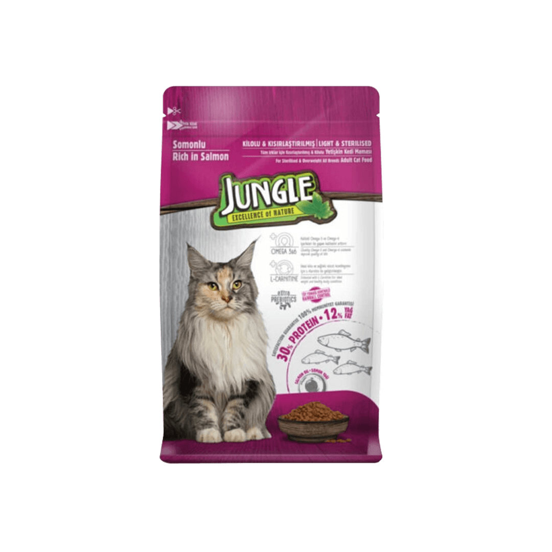 Jungle Adult Dry Cat Food Salmon 500gm