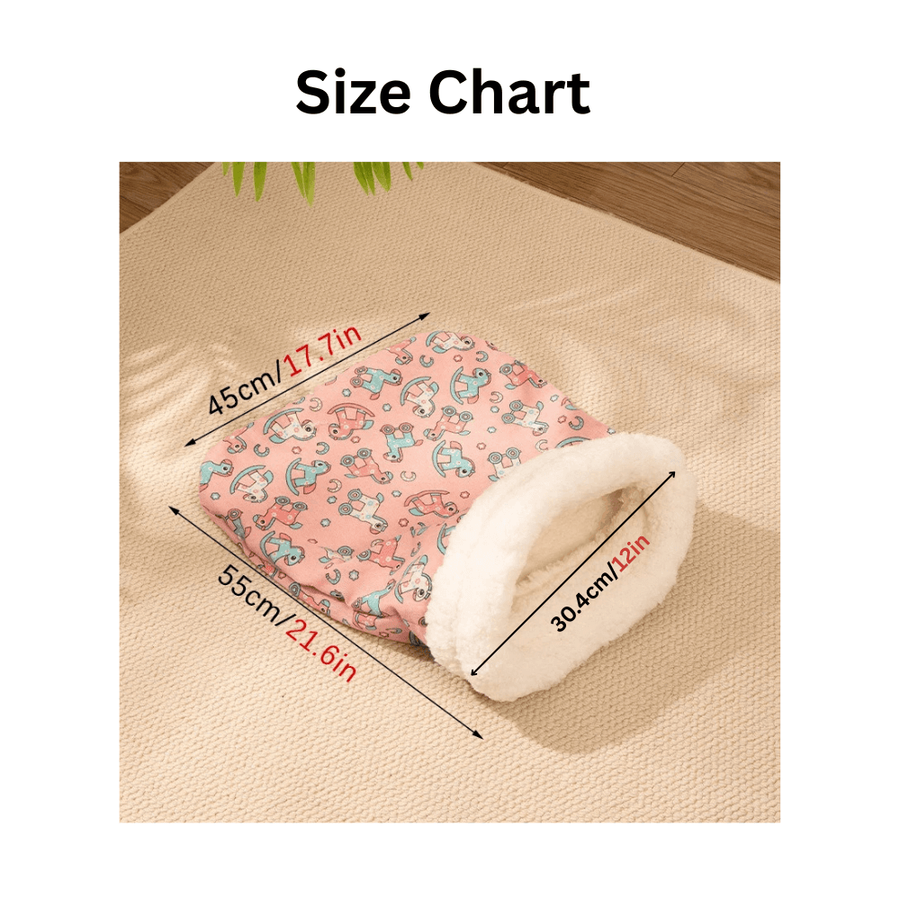 Cozy Plush Cat Bed Soft Pet Sleeping Bag