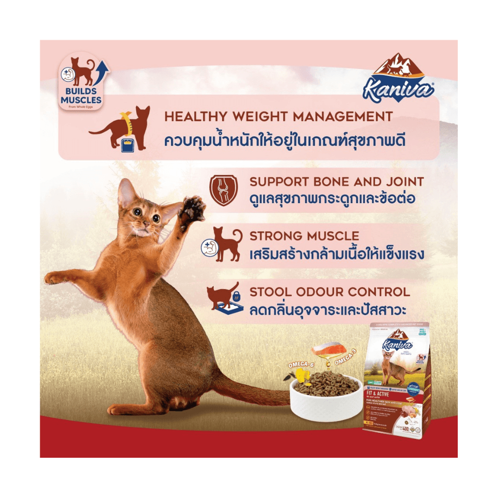Kaniva FIT & ACTIVE Formula with Chicken, Liver, Egg & Rice 400gm for All Ages