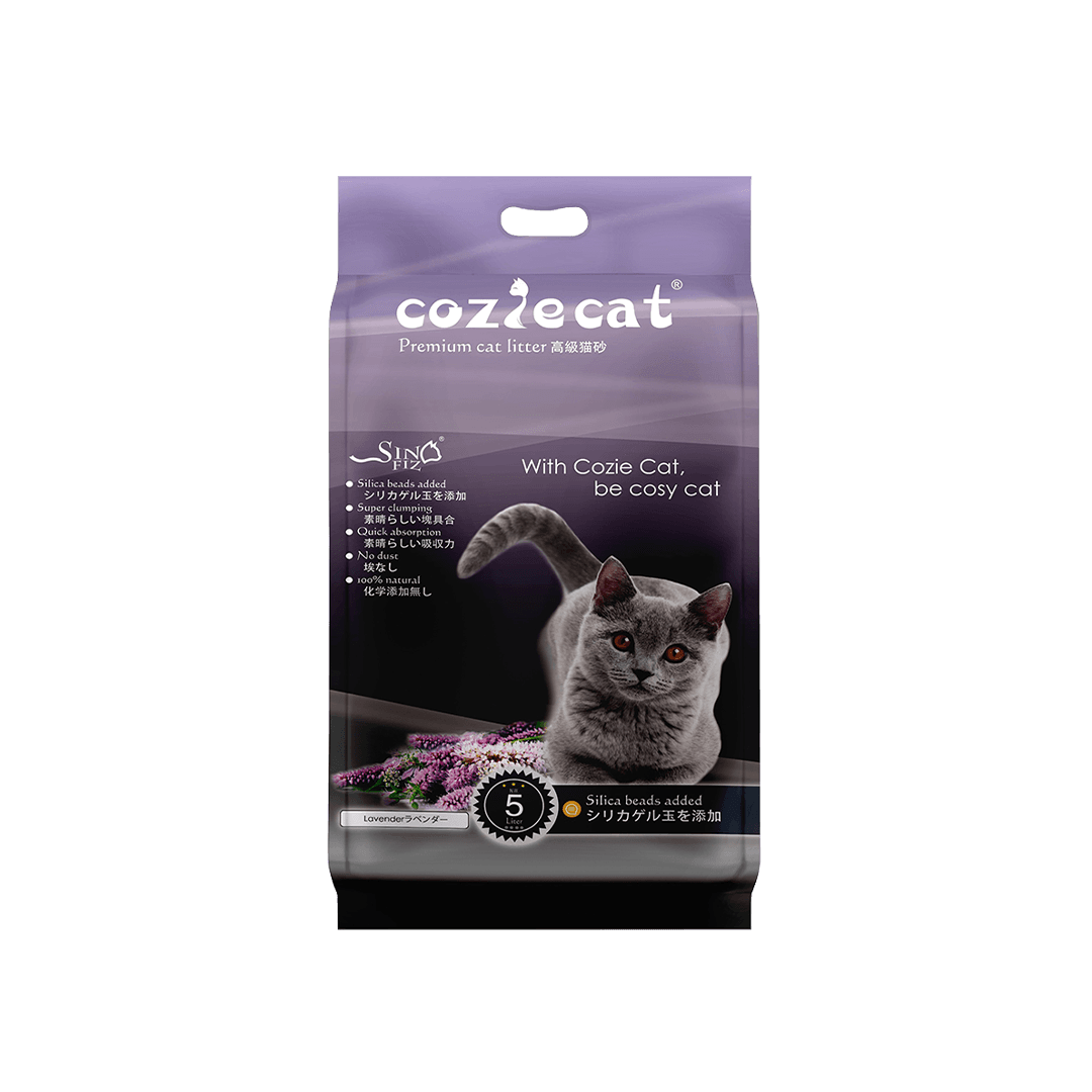 Coziecat Premium Clumping Cat Litter Lavender 5L